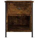 vidaXL Table de chevet chêne fumé 40x42x50 cm bois d'ingénierie