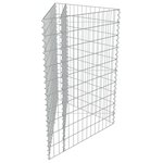 vidaXL Lit surélevé à gabion Acier galvanisé 75x75x50 cm