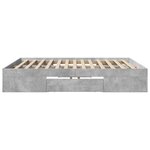 vidaXL Cadre de lit gris béton 200x200 cm bois d'ingénierie