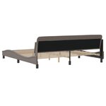 vidaXL Cadre de lit sans matelas taupe 200x200 cm tissu