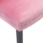 vidaXL Chaises à manger lot de 4 rose velours