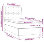 vidaXL Sommier à lattes de lit avec matelas Bleu foncé 90x190 cm
