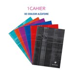 Cahier Brochure rembordée 21x29 7 192 pages séyès 90g Coloris Aléatoire CLAIREFONTAINE