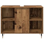 vidaXL Ensemble de meubles de salle de bain 3 pièces Bois vieilli Bois reconstitué