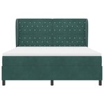 vidaXL Lit à ressorts avec matelas vert foncé 180x200 cm  velours