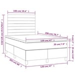 vidaXL Sommier à lattes de lit avec matelas LED Noir 120x200cm Velours