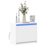 vidaXL Buffet avec LED blanc 72x34x61 cm bois d'ingénierie