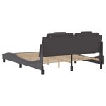 vidaXL Cadre de lit sans matelas gris 160x200 cm similicuir