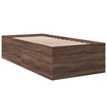 vidaXL Cadre de lit chêne marron 100x200 cm bois d'ingénierie