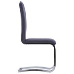 vidaXL Chaises à manger cantilever lot de 6 gris similicuir daim