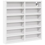 vidaXL Armoire à vitrine blanc 60x8 5x58 cm bois d'ingénierie