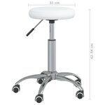 vidaXL Chaise de salle à manger Blanc Similicuir
