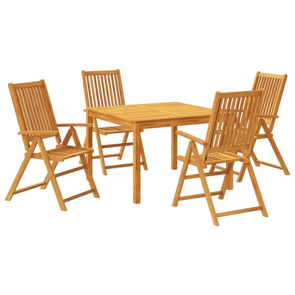 vidaXL Ensemble à manger de jardin 5 Pièces Bois d'acacia solide
