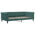 vidaXL Lit de jour avec lit gigogne vert foncé 100x200 cm velours