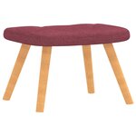 vidaXL Chaise de relaxation avec tabouret Rouge bordeaux Tissu