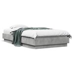 vidaXL Cadre de lit sans matelas gris béton 90x190 cm