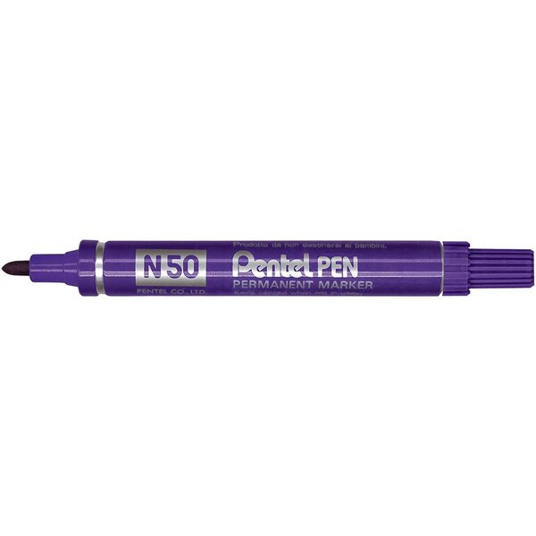 Marqueur permanent pentel pen  pointe conique  violet pentel