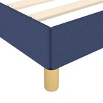 vidaXL Cadre de lit avec tête de lit sans matelas bleu 100x200cm tissu