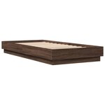 vidaXL Cadre de lit sans matelas chêne marron 100x200 cm