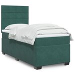 vidaXL Sommier à lattes de lit avec matelas Vert foncé 100x200 cm