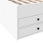 vidaXL Lit de jour avec tiroirs sans matelas blanc 100x200 cm