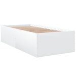 vidaXL Cadre de lit blanc 100x200 cm bois d'ingénierie