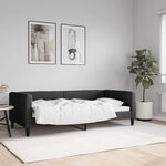 vidaXL Lit de repos noir 90x190 cm tissu