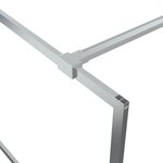 vidaXL Paroi de douche Argenté 100x195 cm Verre ESG transparent