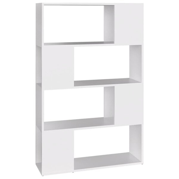 vidaXL Bibliothèque/Séparateur de pièce Blanc 80x24x124 5 cm Aggloméré