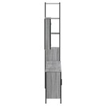 vidaXL Ensemble de meubles de salle de bain 4 Pièces Sonoma gris