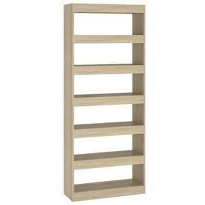 vidaXL Bibliothèque/Séparateur de pièce Chêne sonoma Bois d'ingénierie