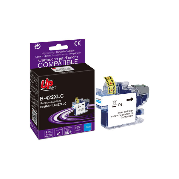 Cartouche encre UPrint compatible Brother LC422 XL C cyan