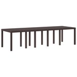 Ensemble de Salle à Manger de Jardin vidaXL 11 Pièces avec Coussins Marron Poly Rattan