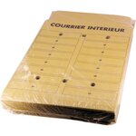 Paquet de 50 pochettes kraft courrier intérieur 3 soufflets 260 x 330 mm 120 g