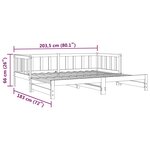 vidaXL Lit de jour et lit gigogne sans matelas 90x200 cm bois massif