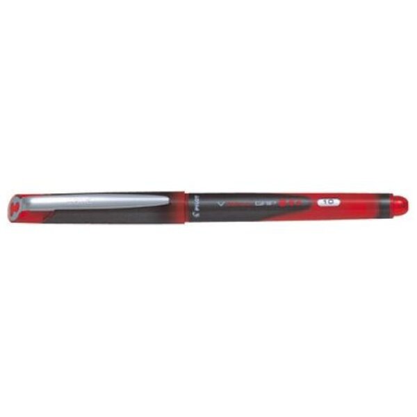 Stylo roller V-BALL GRIP pointe métal 1 mm encre liquide rouge PILOT