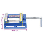 vidaXL Étau pour perceuse à colonne bleu 76 mm fonte