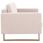 vidaXL Canapé à 3 places Tissu Crème