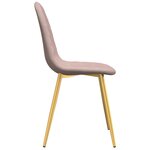 vidaXL Chaises à manger lot de 2 Rose Velours