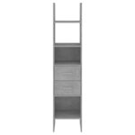 vidaXL Bibliothèque Gris béton 40x35x180 cm Bois d’ingénierie