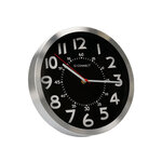 Q-connect horloge murale - Métallique - Diamètre 25 cm - Chrome