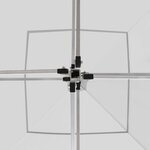 vidaXL Tente de réception pliable avec parois Aluminium 3x3 m Blanc