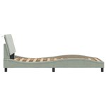 vidaXL Cadre de lit avec tête de lit Gris clair 80x200 cm Velours