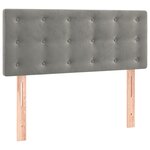 vidaXL Sommier à lattes de lit et matelas Gris clair 100x200cm Velours