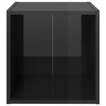 vidaXL Meubles TV 4 Pièces noir brillant 37x35x37 cm bois d’ingénierie