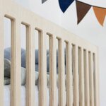 Lit bébé NAPPY 60 x 120 blanc et naturel