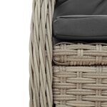 vidaXL Ensemble à manger de jardin et coussins 5 Pièces gris clair rotin