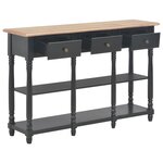 vidaXL Table console noir 110x30x76 cm bois d'ingénierie