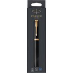 Stylo-plume IM pointe moyenne corps Laqué Noir Attributs Or bleu PARKER