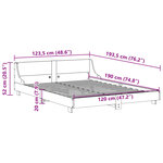vidaXL Cadre de lit sans matelas cire marron 120x190cm bois pin massif